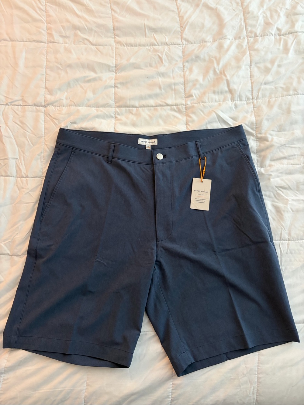 Peter Millar Shackleford Performance Hybrid Golf Shorts | Men’s 36 | Blue NEW